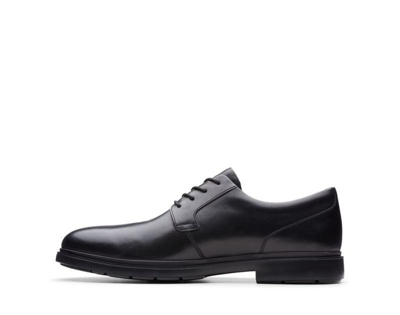 Clarks Un Tailor Tie Brogues Black Shoes Black Men - India Y5O0371-D2