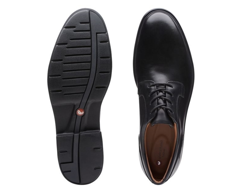Clarks Un Tailor Tie Brogues Black Shoes Black Men - India Y5O0371-D2