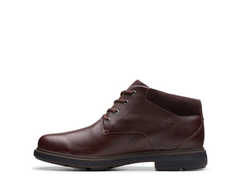 Clarks Un Tread Up Gore-tex Ankle Boots Dark Brown Men - India V9N3202-D7