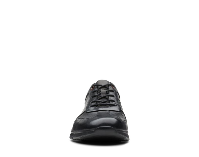 Clarks Un Tynamo Tie Trainers Black Shoes Black Men - India V2P5398-E6