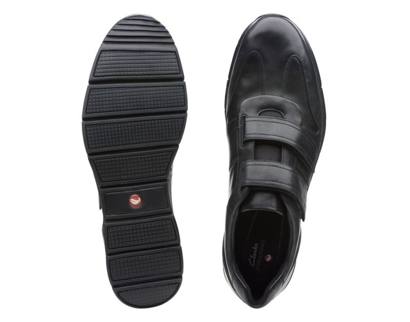 Clarks Un Tynamo Turn Trainers Black Shoes Black Men - India J6K3986-Q5