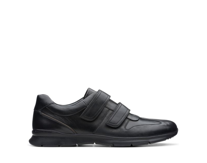 Clarks Un Tynamo Turn Trainers Black Shoes Black Men - India J6K3986-Q5