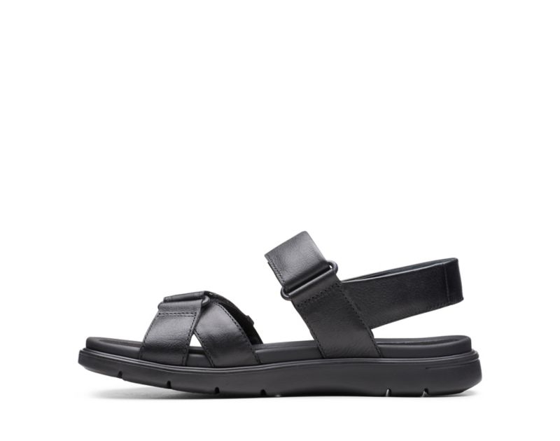 Clarks Un Wilmore Band Sandals Black Men - India V1J9837-X1