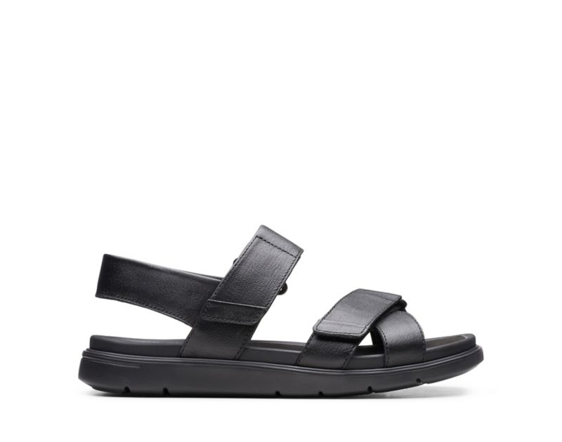 Clarks Un Wilmore Band Sandals Black Men - India V1J9837-X1