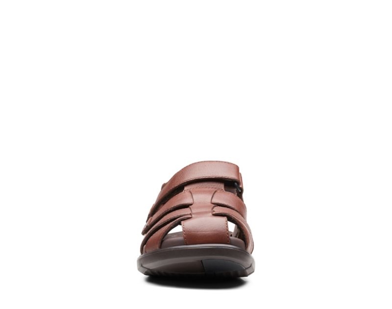 Clarks Unwilmore Ray Sandals Deep Brown Men - India C2Z6631-A3