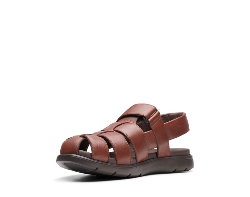 Clarks Unwilmore Ray Sandals Deep Brown Men - India C2Z6631-A3