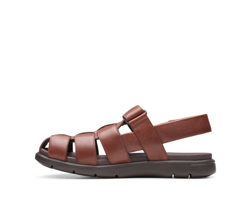 Clarks Unwilmore Ray Sandals Deep Brown Men - India C2Z6631-A3