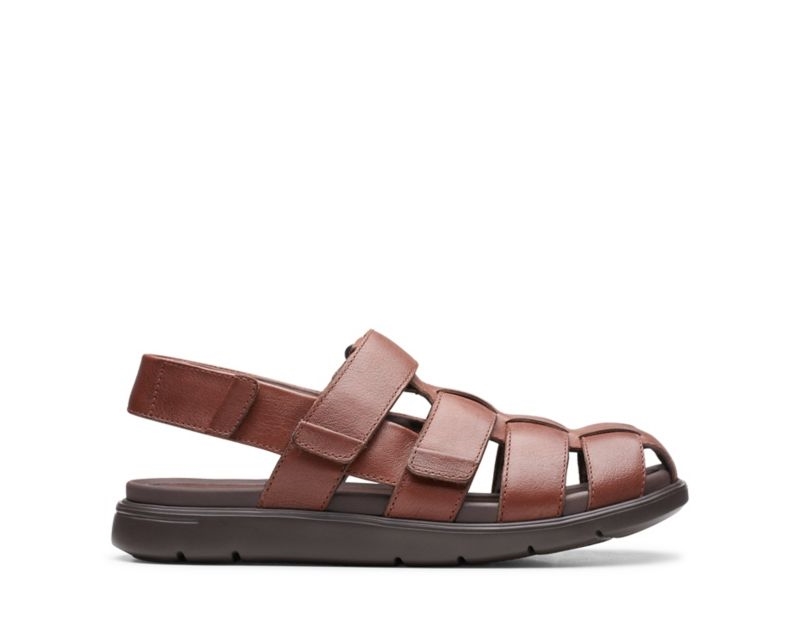 Clarks Unwilmore Ray Sandals Deep Brown Men - India C2Z6631-A3