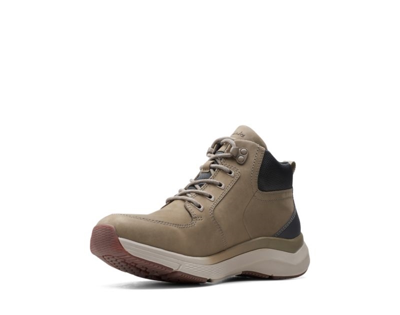 Clarks Wave2.0 Hi Outdoor Boots Olive Men - India D0E7600-F9