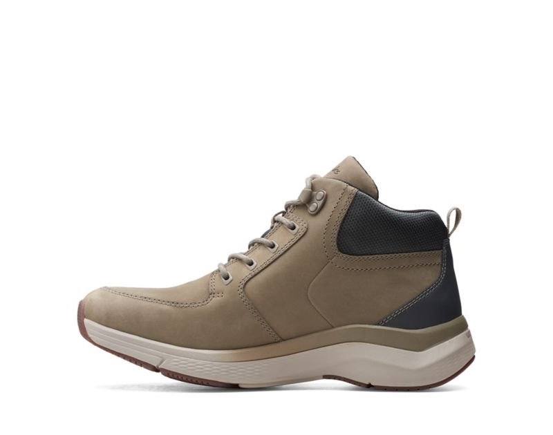 Clarks Wave2.0 Hi Outdoor Boots Olive Men - India D0E7600-F9