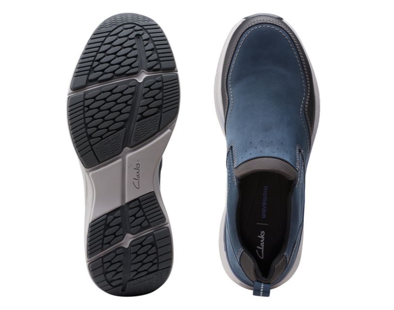 Clarks Wave 2.0 Edge Trainers Navy Men - India Y7L1026-S3