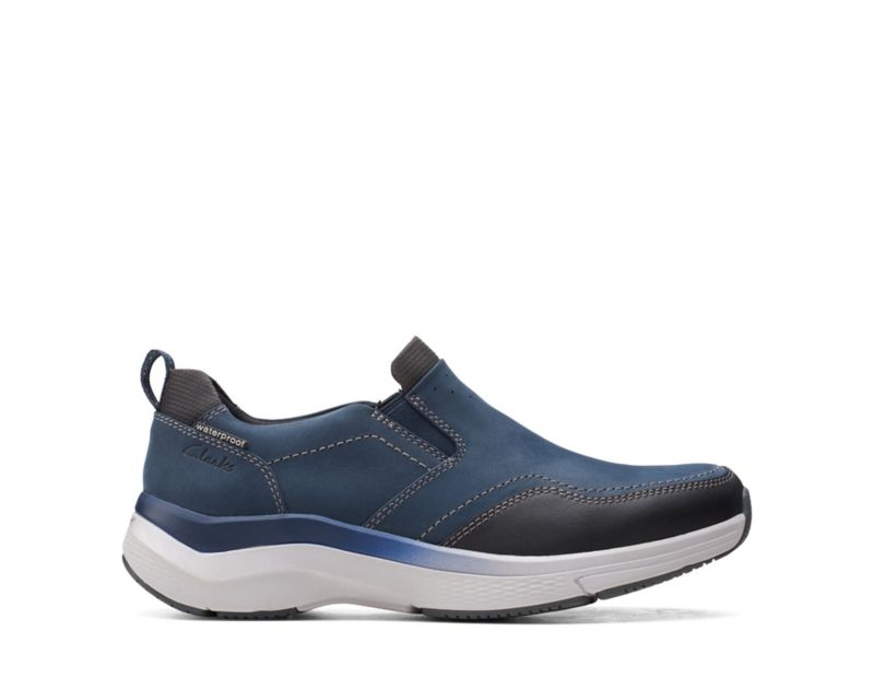 Clarks Wave 2.0 Edge Trainers Navy Men - India Y7L1026-S3