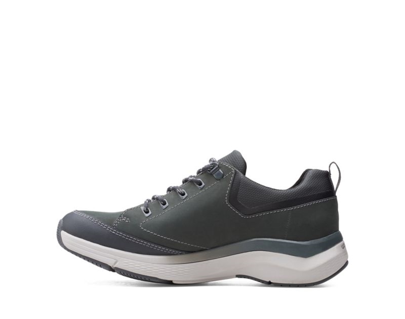 Clarks Wave 2.0 Vibe Trainers Wide Fit Shoes Dark Grey Men - India B0N4252-U0