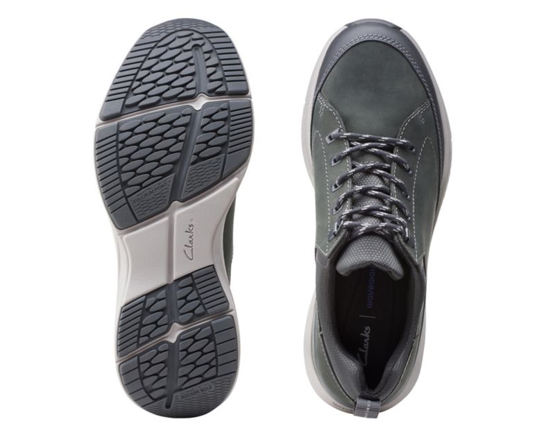 Clarks Wave 2.0 Vibe Trainers Wide Fit Shoes Dark Grey Men - India B0N4252-U0