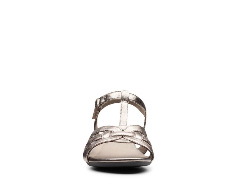 Clarks Abigail Sandals Wedge Sandals Gold Women - India Z1V2327-Z5