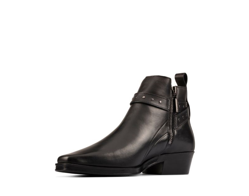 Clarks Alcina Lo Ankle Boots Black Women - India Y7B1370-N6