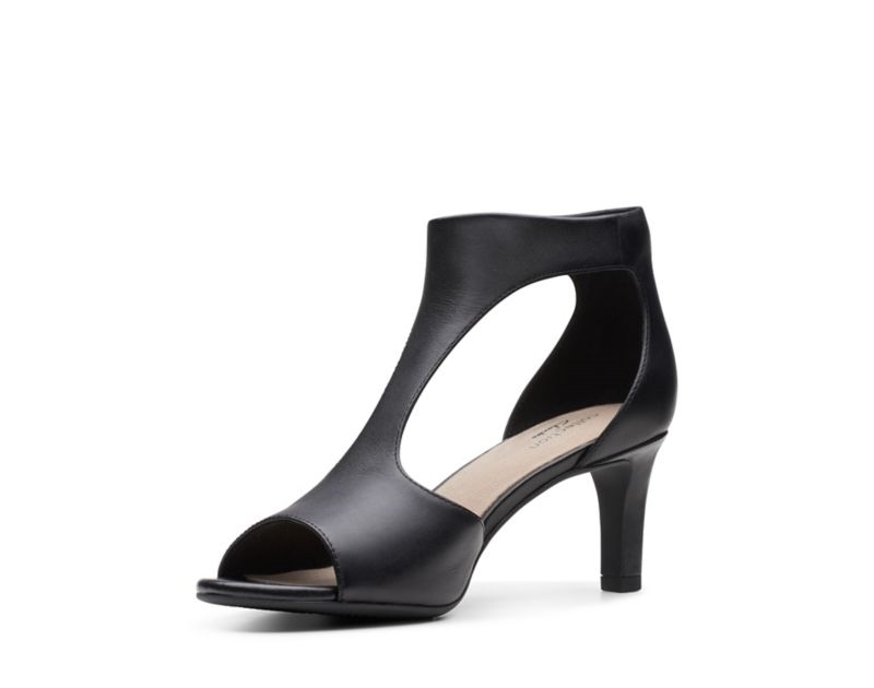 Clarks Alice Flame Sandals Heels Black Women - India F8E6953-F0