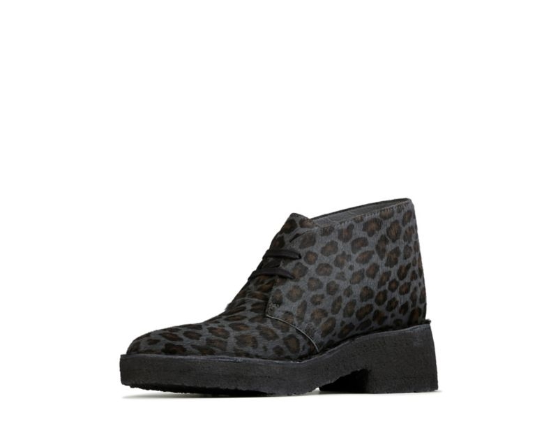 Clarks Arisa Desert Boots Brogues & Lace Ups Leopard Women - India A7P9982-H0