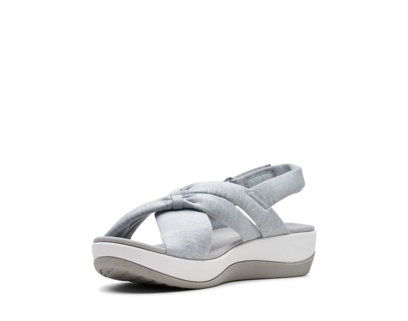 Clarks Arla Belle Wedge Sandals Grey Women - India T4P2963-V5