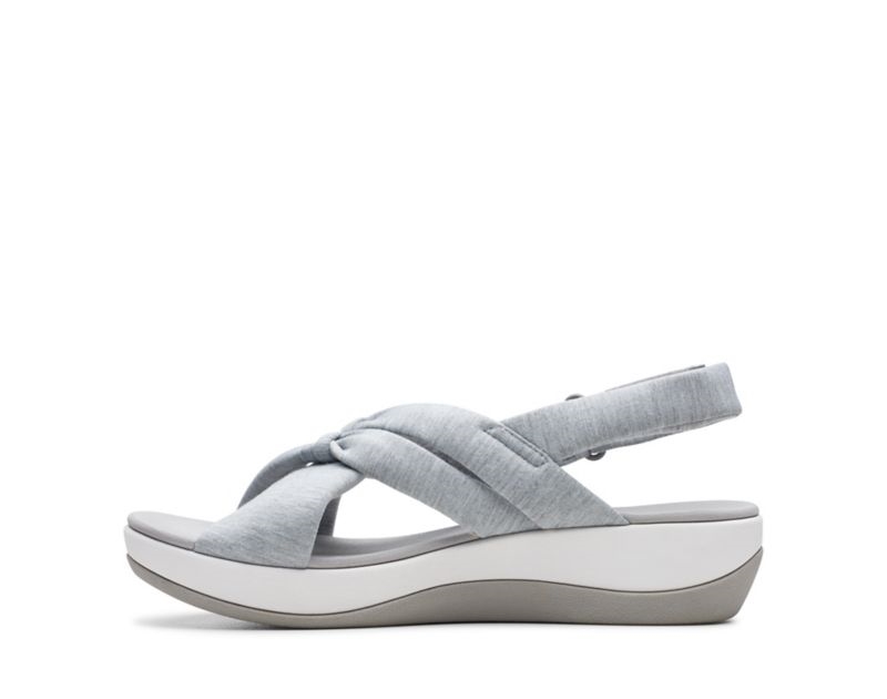 Clarks Arla Belle Wedge Sandals Grey Women - India T4P2963-V5