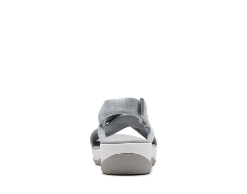 Clarks Arla Belle Wedge Sandals Grey Women - India T4P2963-V5