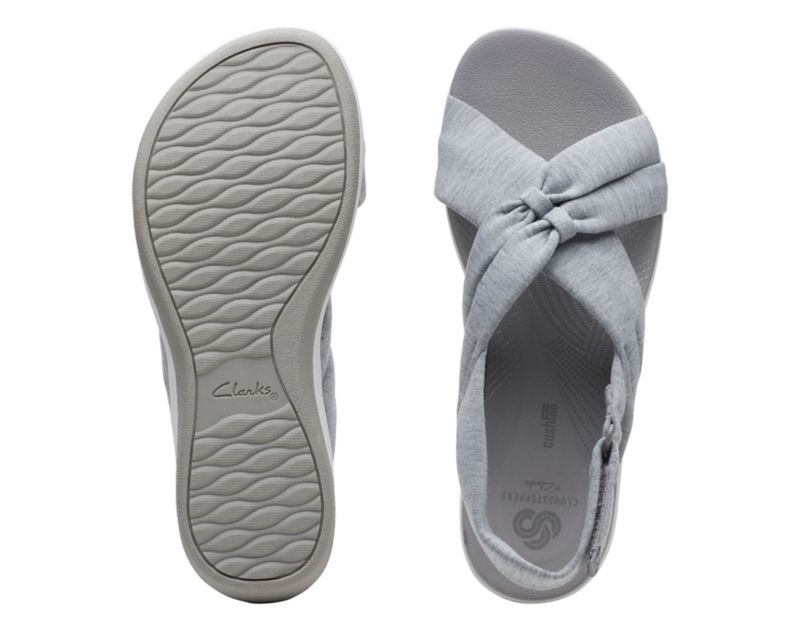 Clarks Arla Belle Wedge Sandals Grey Women - India T4P2963-V5