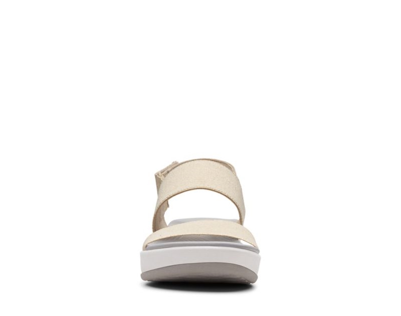 Clarks Arla Jacory Wedge Sandals Light Gold Women - India T0H9463-Z2