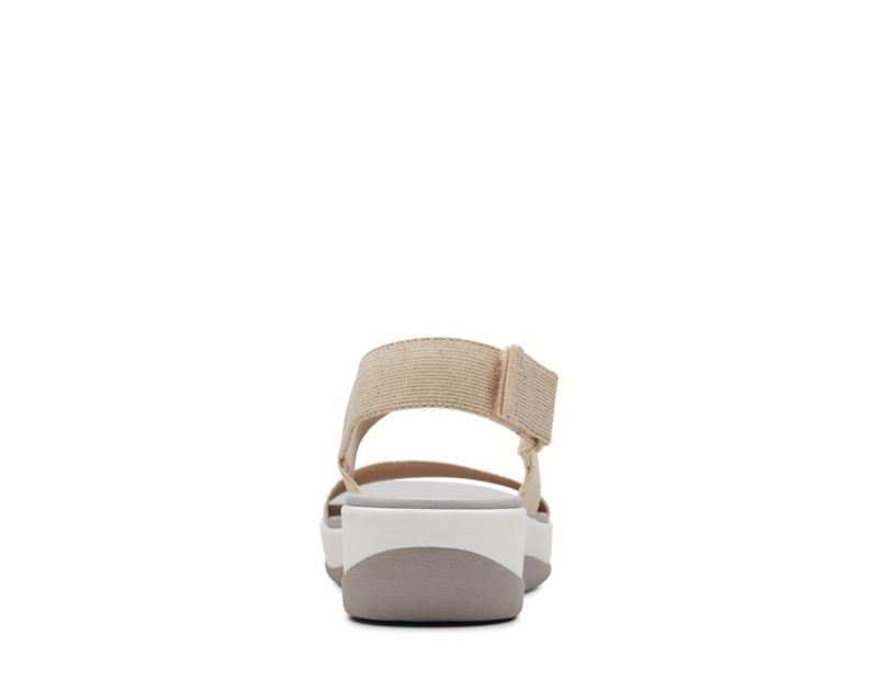 Clarks Arla Jacory Wedge Sandals Light Gold Women - India T0H9463-Z2