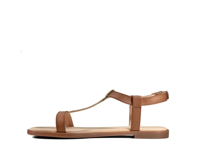 Clarks Bay Rosa Sandals Flat Sandals Brown Women - India F9Z4570-C5
