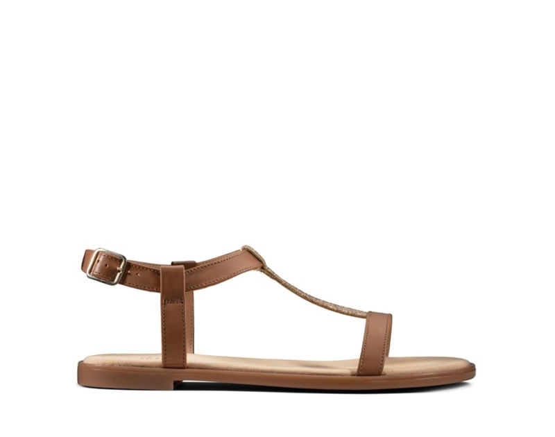 Clarks Bay Rosa Sandals Flat Sandals Brown Women - India F9Z4570-C5