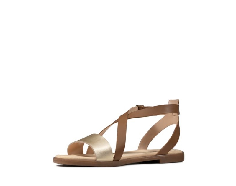 Clarks Bay Rosie Flat Sandals Brown Women - India H0J2053-Q9