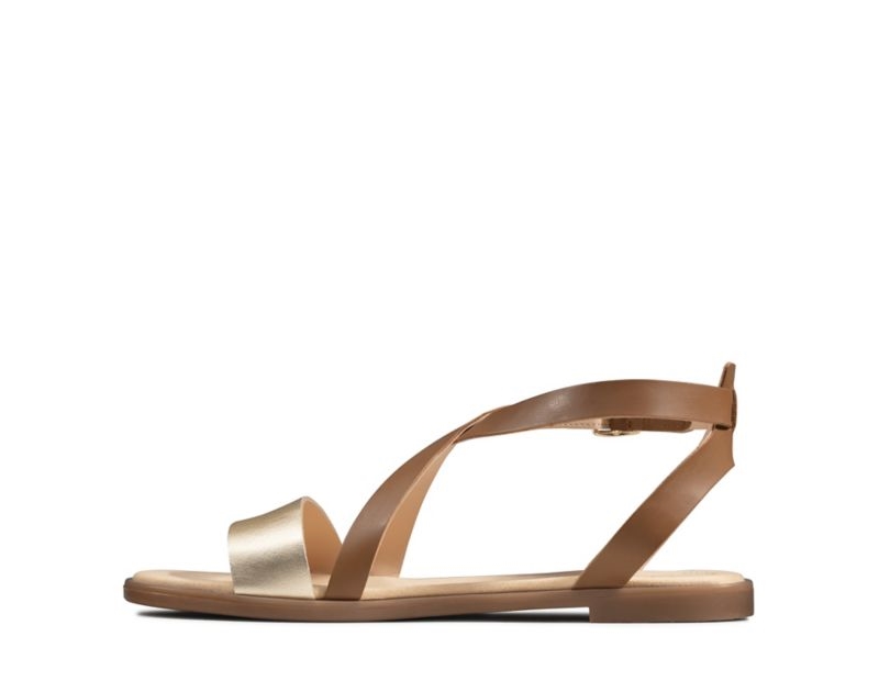 Clarks Bay Rosie Flat Sandals Brown Women - India H0J2053-Q9