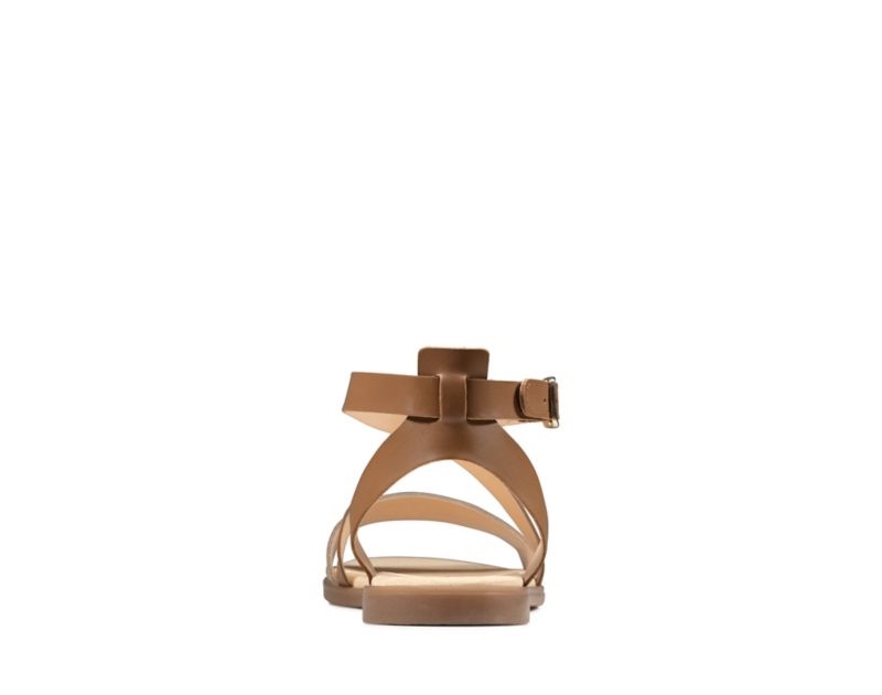 Clarks Bay Rosie Flat Sandals Brown Women - India H0J2053-Q9