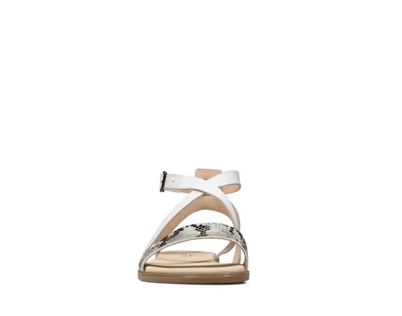 Clarks Bay Rosie Sandals Flat Sandals Grey Snake Women - India T2K1118-B0