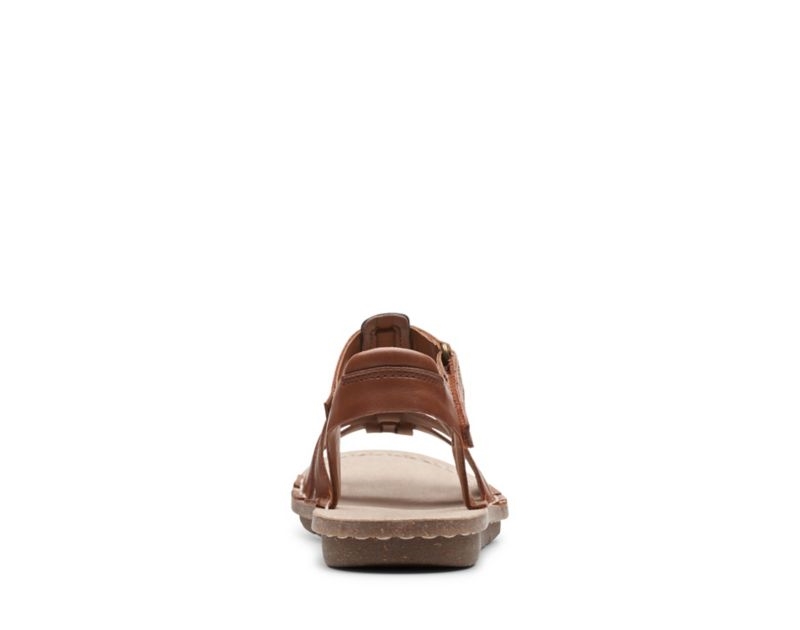 Clarks Blake Jewel Flat Sandals Dark Brown Women - India P1V2153-O0
