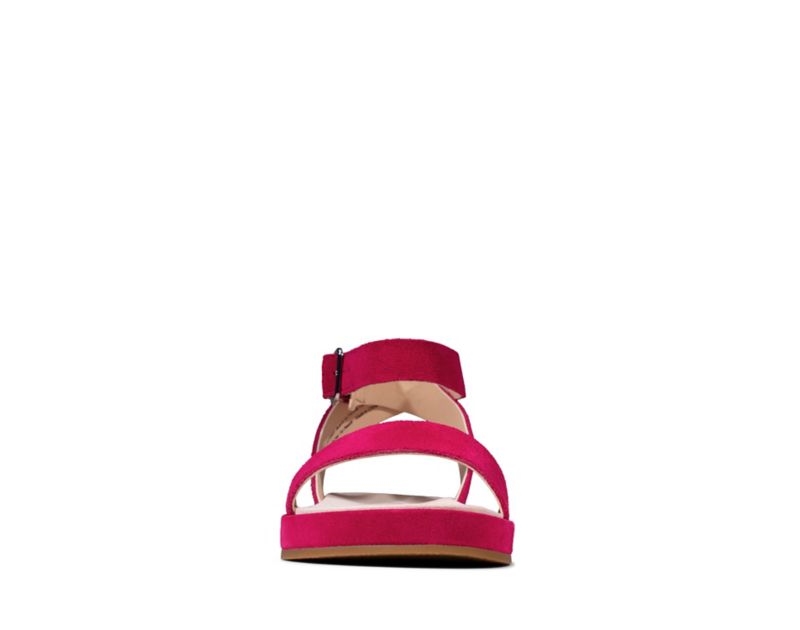 Clarks Botanic Ivy Sandals Flat Sandals Fuchsia Women - India L7Q0457-J7