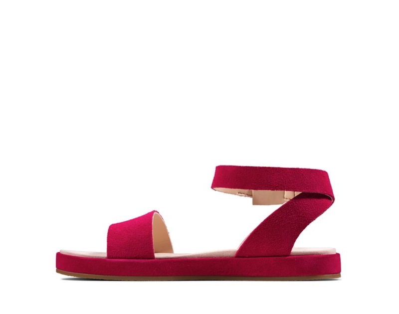 Clarks Botanic Ivy Sandals Flat Sandals Fuchsia Women - India L7Q0457-J7