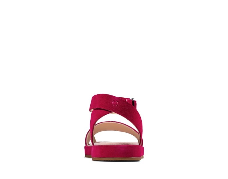 Clarks Botanic Ivy Sandals Flat Sandals Fuchsia Women - India L7Q0457-J7