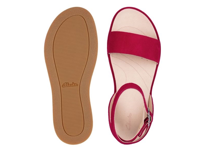 Clarks Botanic Ivy Sandals Flat Sandals Fuchsia Women - India L7Q0457-J7
