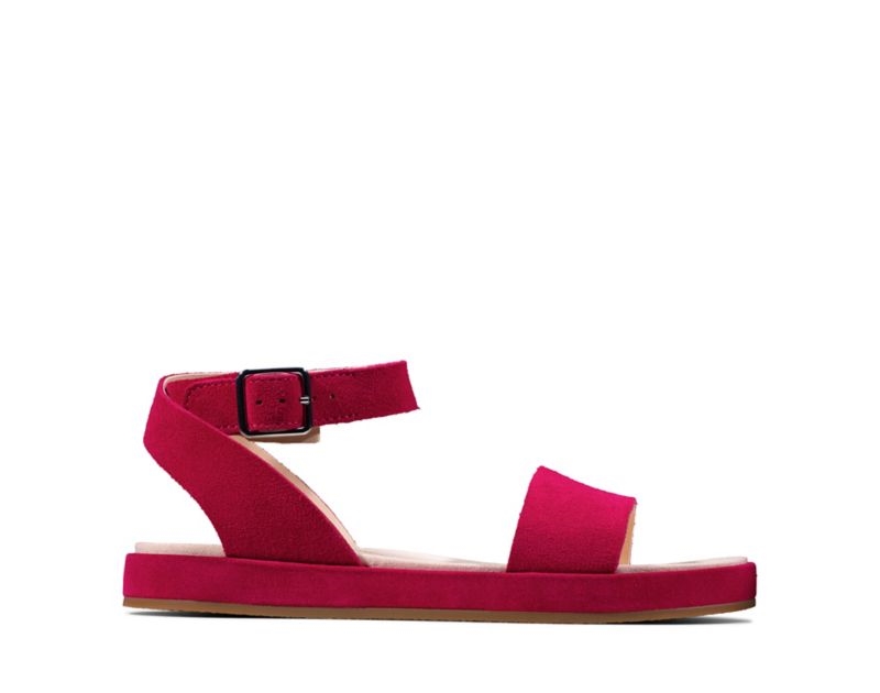 Clarks Botanic Ivy Sandals Flat Sandals Fuchsia Women - India L7Q0457-J7