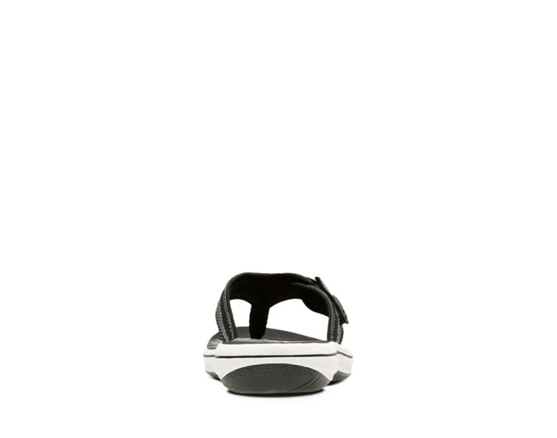 Clarks Brinkley Sea Flat Sandals Black Women - India G4T7265-W4
