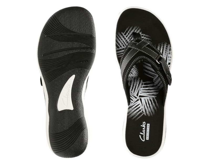 Clarks Brinkley Sea Flat Sandals Black Women - India G4T7265-W4