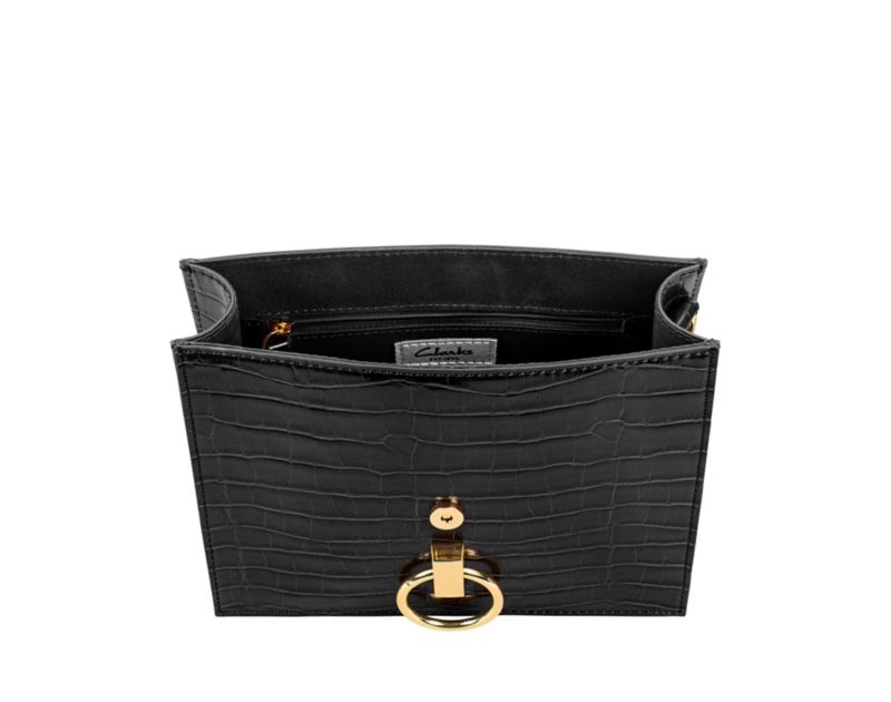 Clarks Cabana Luna Cross Body Bags Black Women - India P4K9544-H6