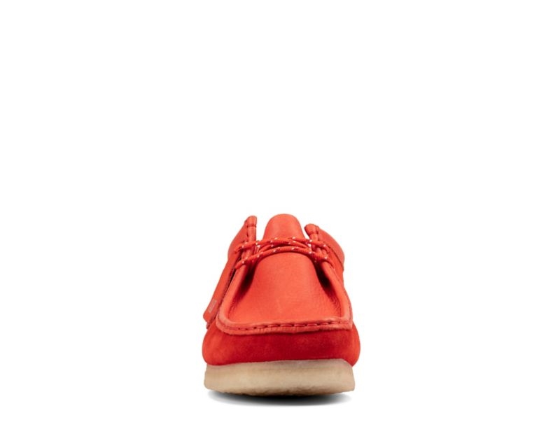 Clarks Classic Wallabee Boots Flat Shoes Red Women - India Y9H9477-E8