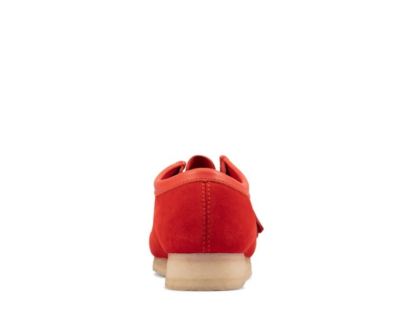 Clarks Classic Wallabee Boots Flat Shoes Red Women - India Y9H9477-E8