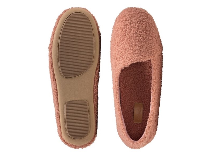 Clarks Cozily Snug Slippers Deep Pink Women - India T3V5778-L4