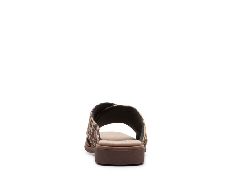 Clarks Declan Ivy Sandals Sliders Leopard Women - India A4R4436-C4