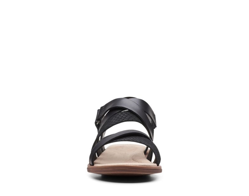 Clarks Declan Mix Sandals Flat Sandals Black Women - India Q2M6402-P4