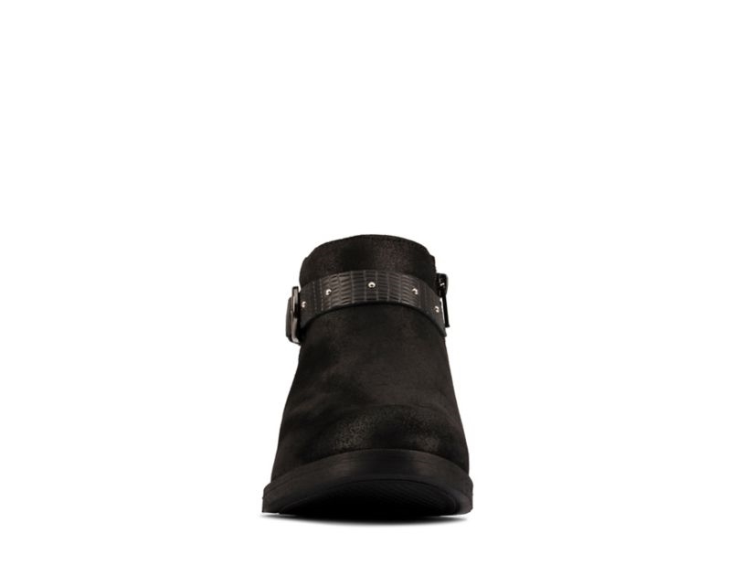 Clarks Demi 2 Tone Ankle Boots Black Women - India C2O7402-Z0