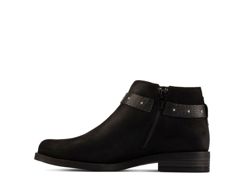 Clarks Demi 2 Tone Ankle Boots Black Women - India C2O7402-Z0